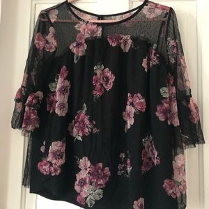 No Boundaries lace 3/4 sleeve blouse